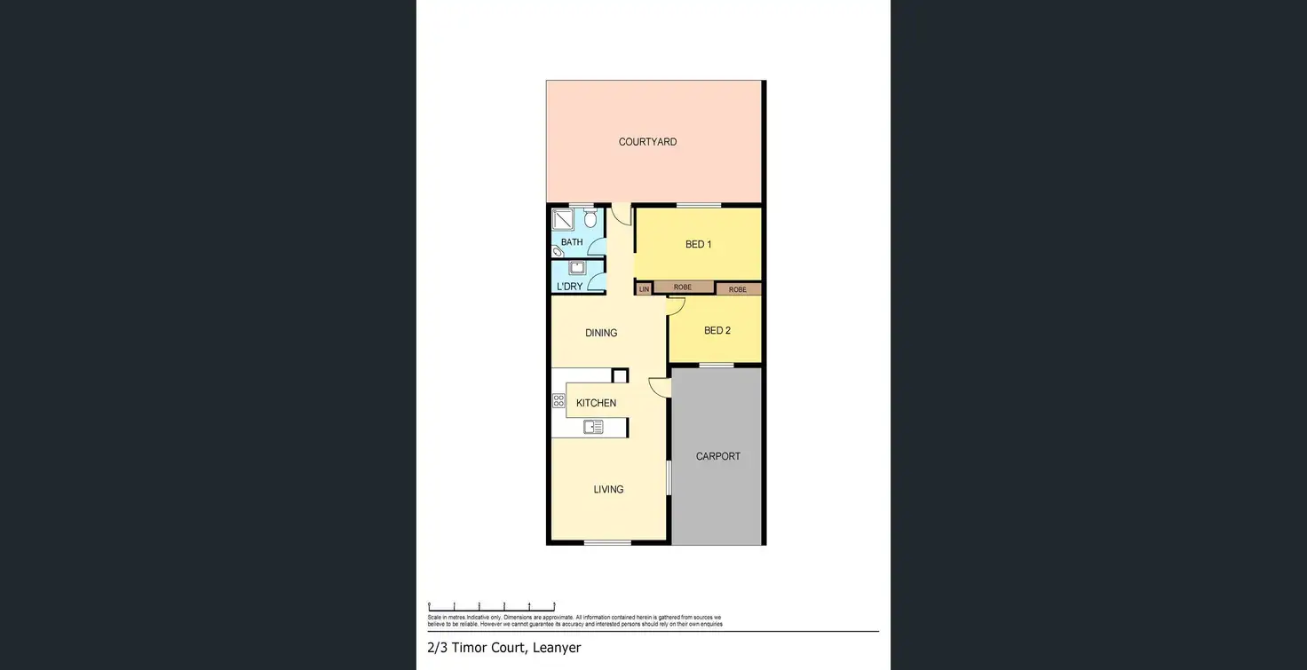 Floorplan of Homely unit listing, 2/3 Timor Court, Leanyer NT 812