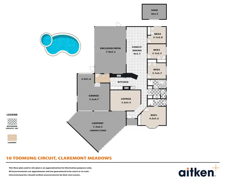 Floorplan of Homely house listing, 10 Toomung Circuit, Claremont Meadows NSW 2747
