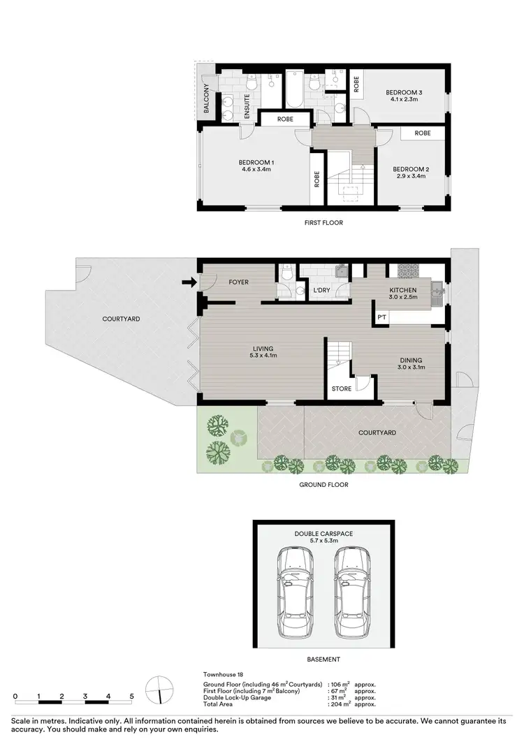 Floorplan of Homely townhouse listing, 18/3-5 Marathon Road, Darling Point NSW 2027