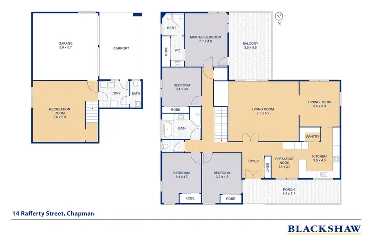 Floorplan of Homely house listing, 14 Rafferty Street, Chapman ACT 2611