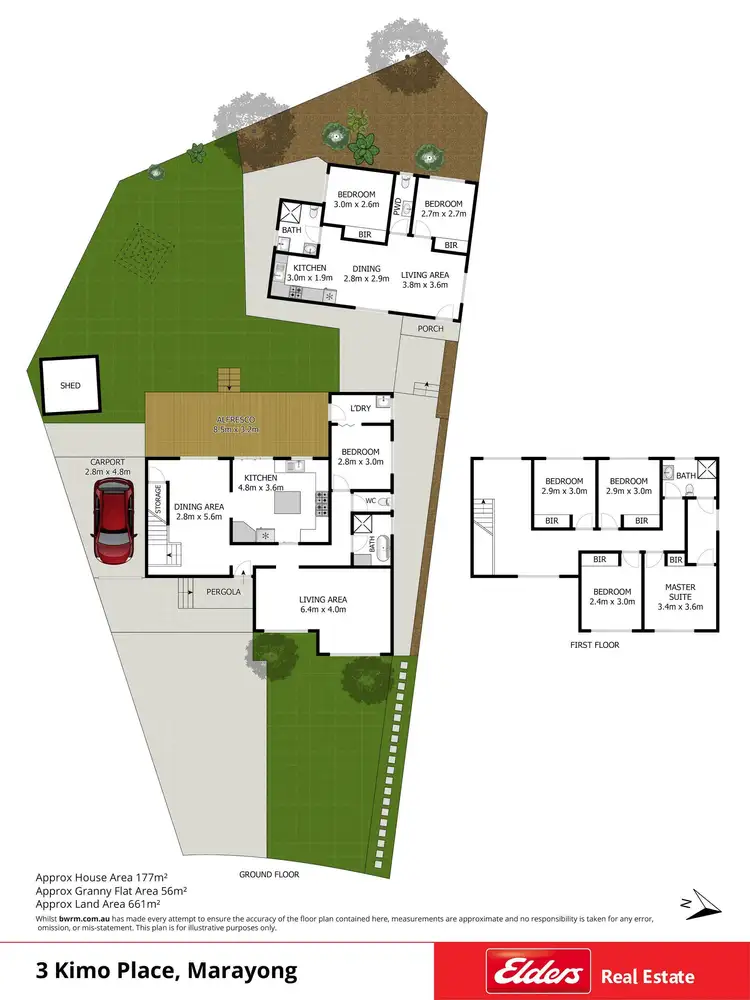 Floorplan of Homely house listing, 3 & 3a Kimo Place, Marayong NSW 2148
