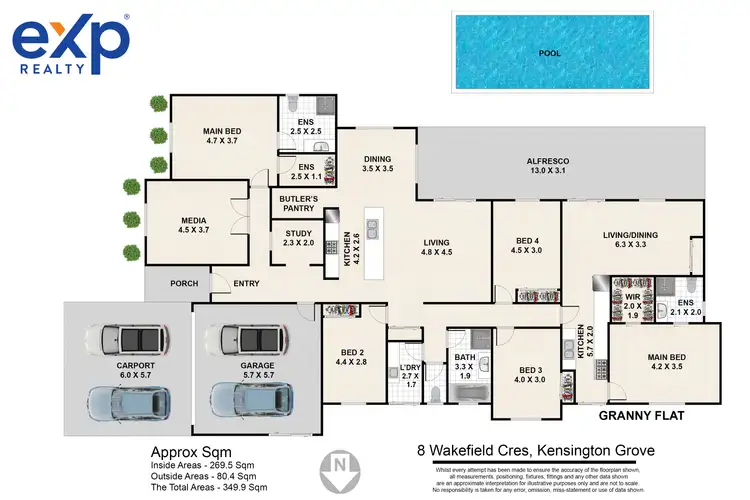 Floorplan of Homely house listing, 8 Wakefield Crescent, Kensington Grove QLD 4341