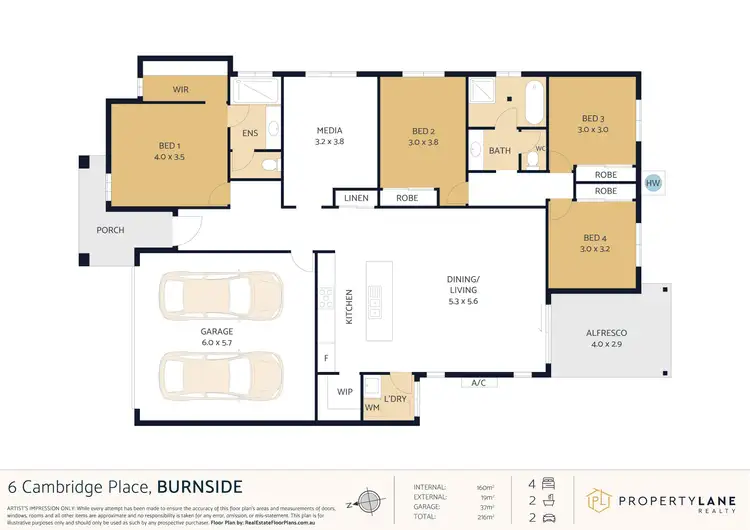 Floorplan of Homely house listing, 6 Cambridge Place, Burnside QLD 4560