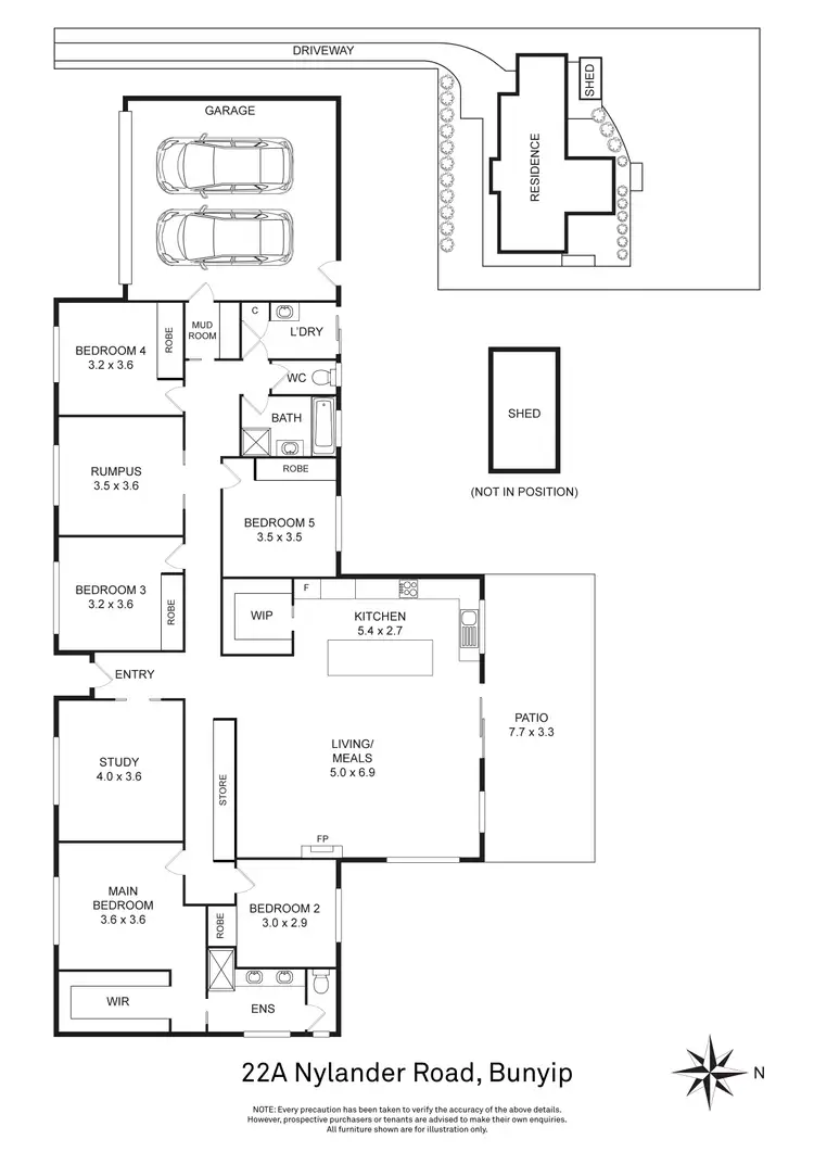Floorplan of Homely house listing, 22A Nylander Rd Road, Bunyip VIC 3815