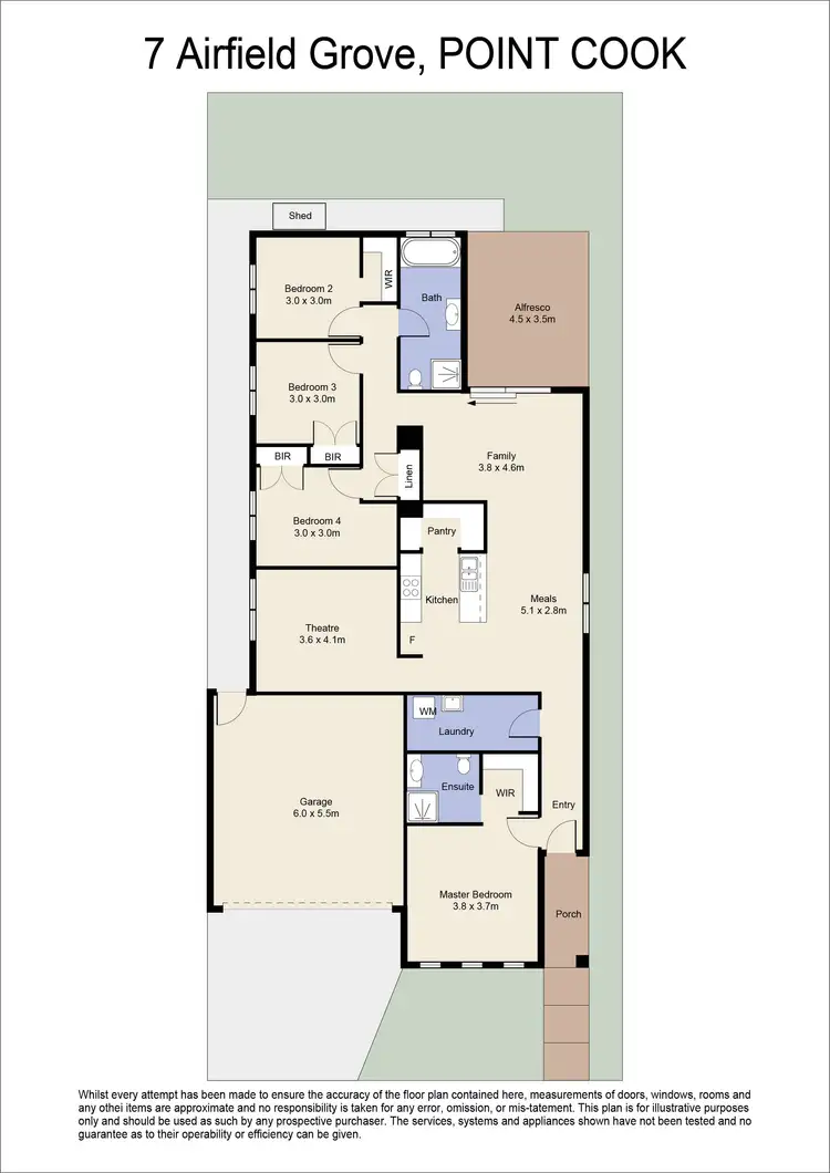 Floorplan of Homely house listing, 7 Airfield Grove, Point Cook VIC 3030