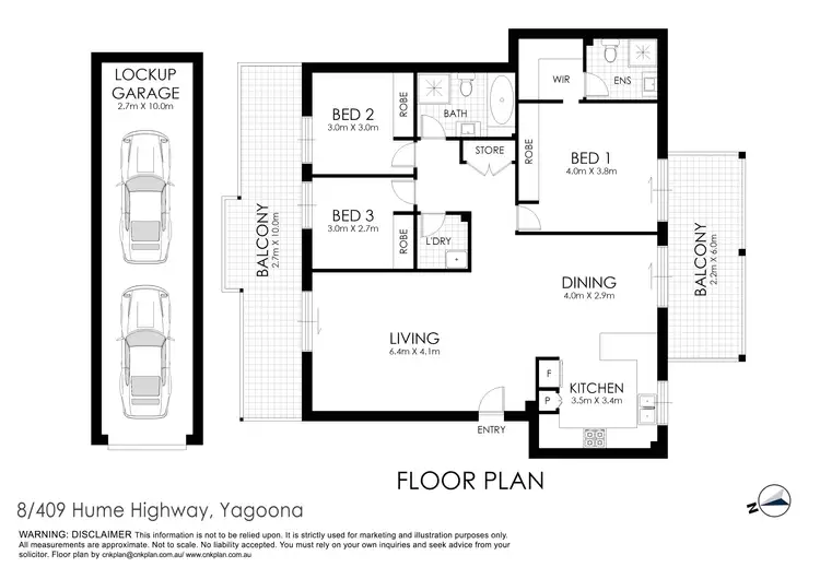 Floorplan of Homely unit listing, 8/409-411 Hume Highway, Yagoona NSW 2199