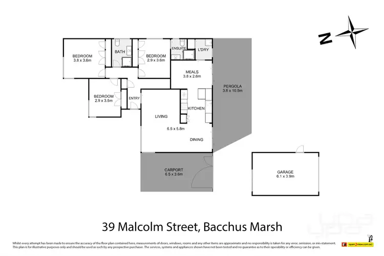 Floorplan of Homely house listing, 39 Malcolm Street, Bacchus Marsh VIC 3340