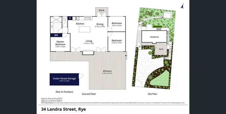 Floorplan of Homely house listing, 34 Landra Street, Rye VIC 3941