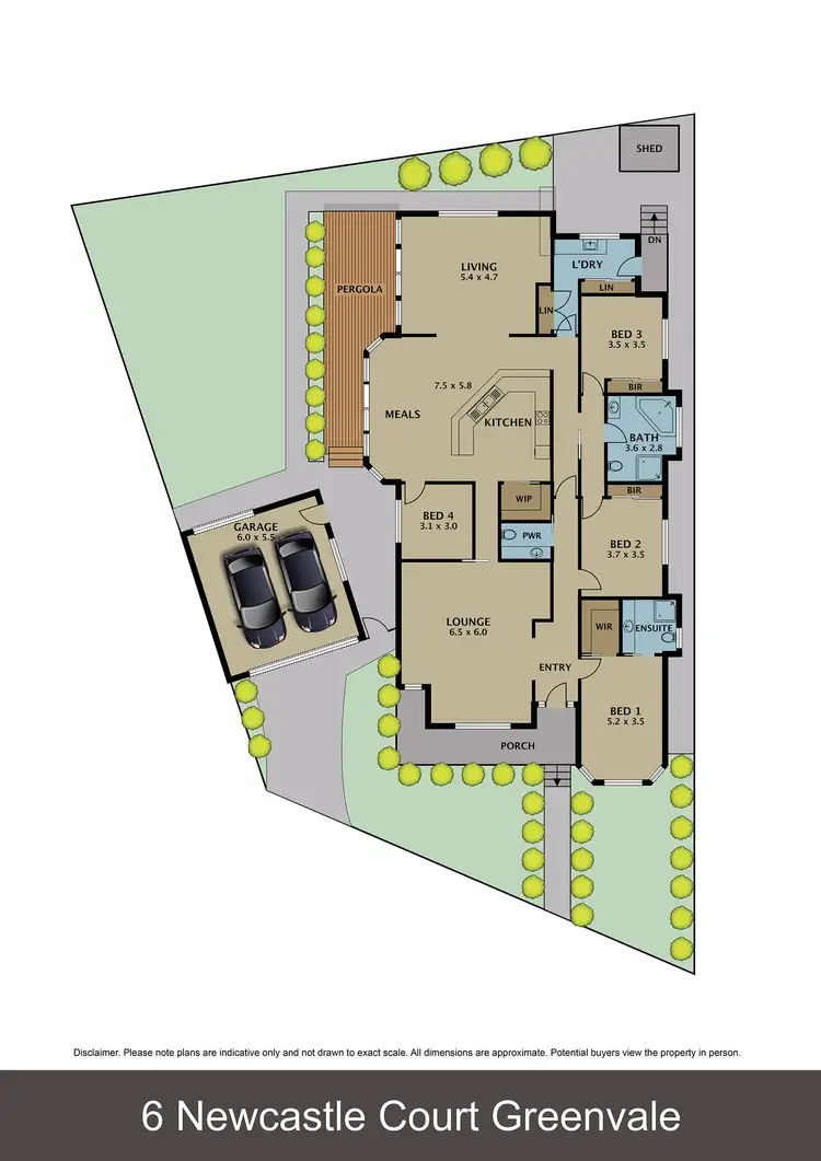 Floorplan of Homely house listing, 6 Newcastle Court, Greenvale VIC 3059