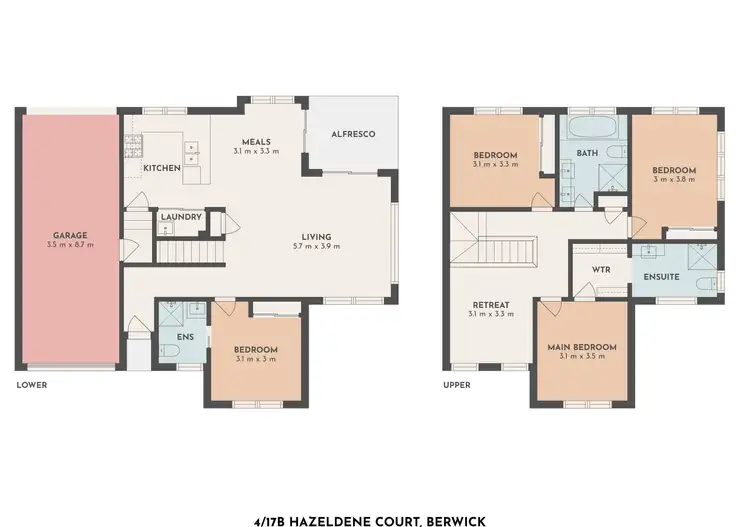 Floorplan of Homely townhouse listing, 4/17B Hazeldene Court, Berwick VIC 3806