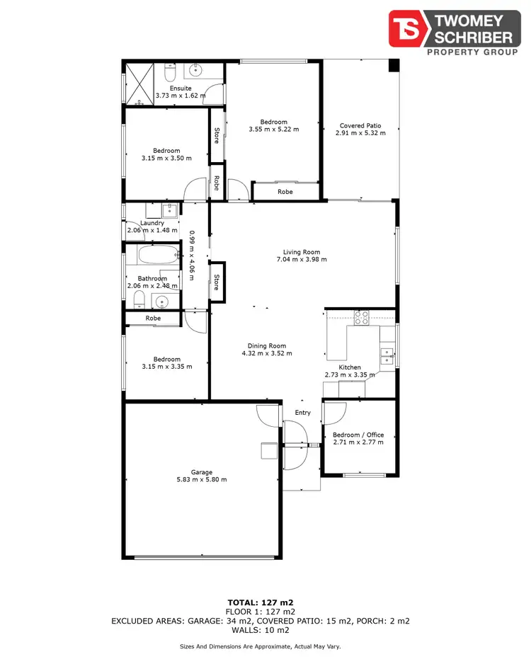 Floorplan of Homely house listing, 5 Imooya Place, Trinity Park QLD 4879
