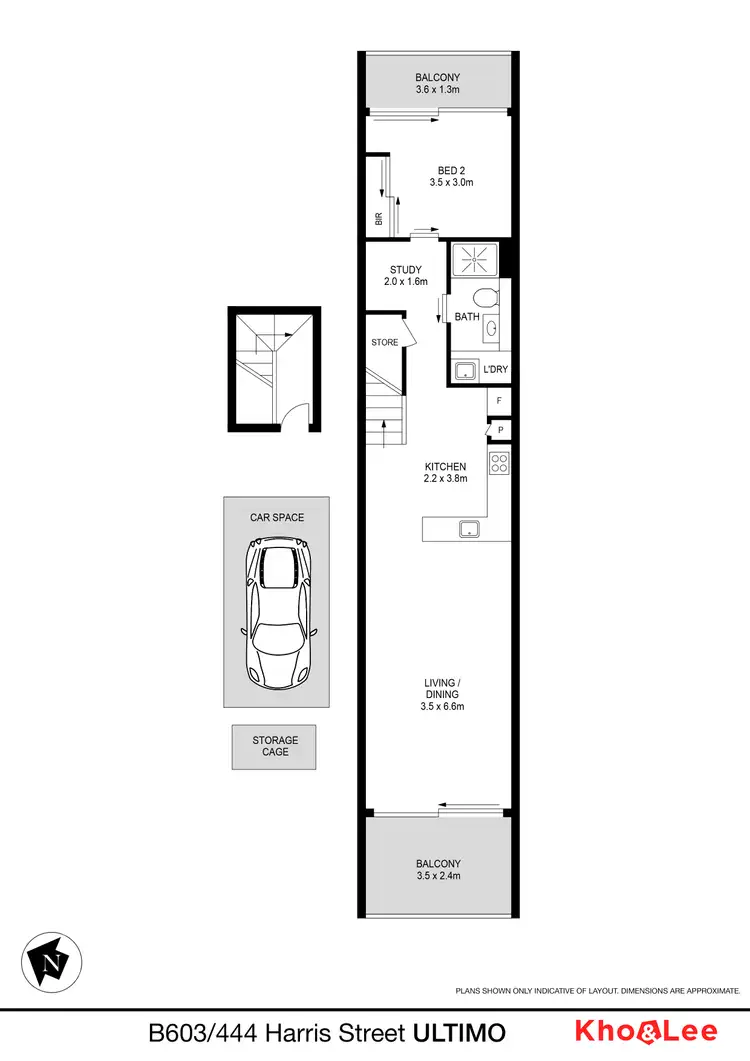 Floorplan of Homely unit listing, 603/444 Harris Street, Ultimo NSW 2007