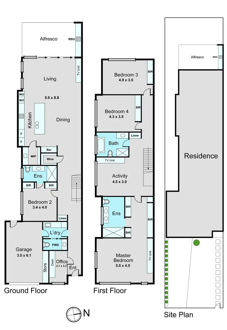 Floorplan of Homely townhouse listing, 43a Mitchell Street, Bentleigh VIC 3204