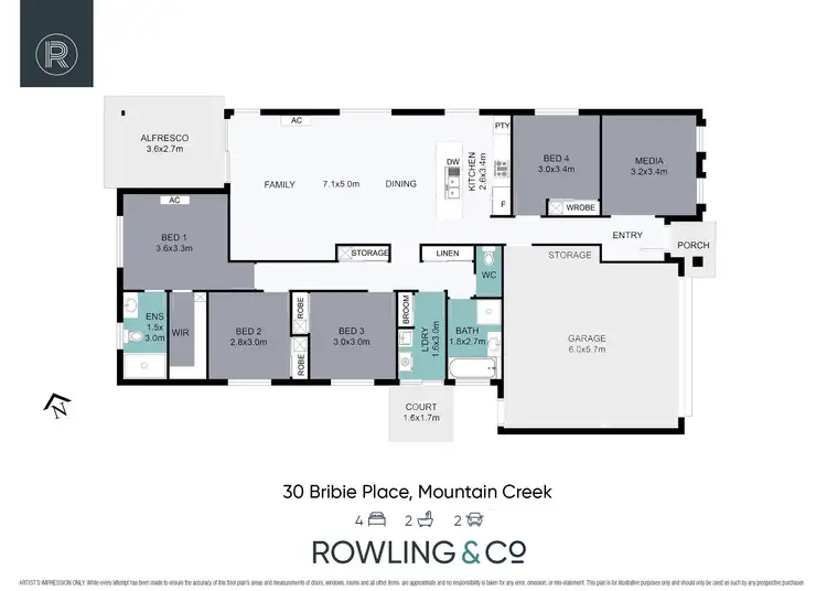 Floorplan of Homely house listing, 30 Bribie Place, Mountain Creek QLD 4557