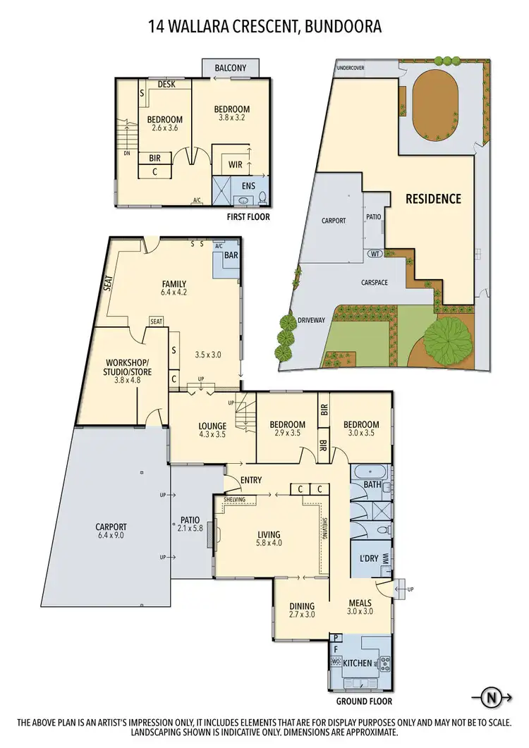 Floorplan of Homely house listing, 14 Wallara Crescent, Bundoora VIC 3083