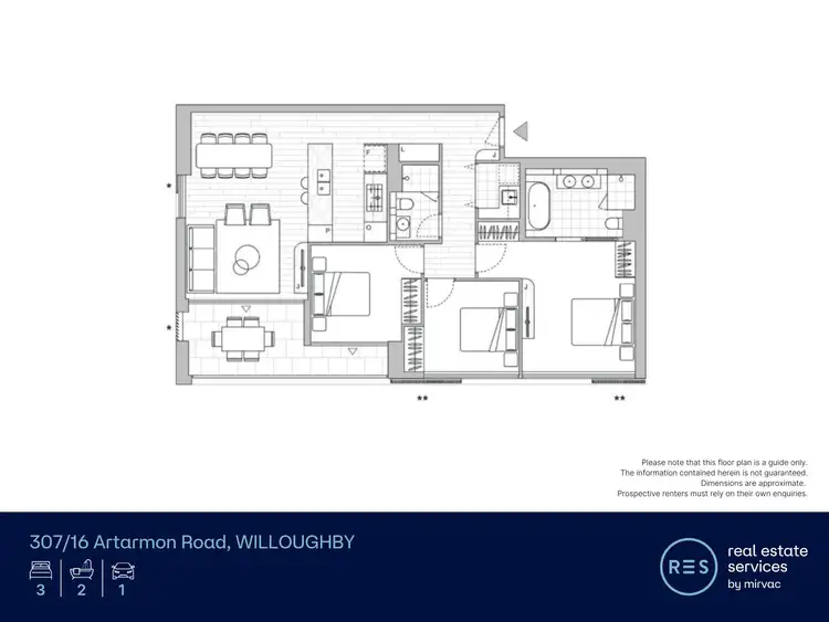 Floorplan of Homely apartment listing, 307/16 Artarmon Road, Willoughby NSW 2068