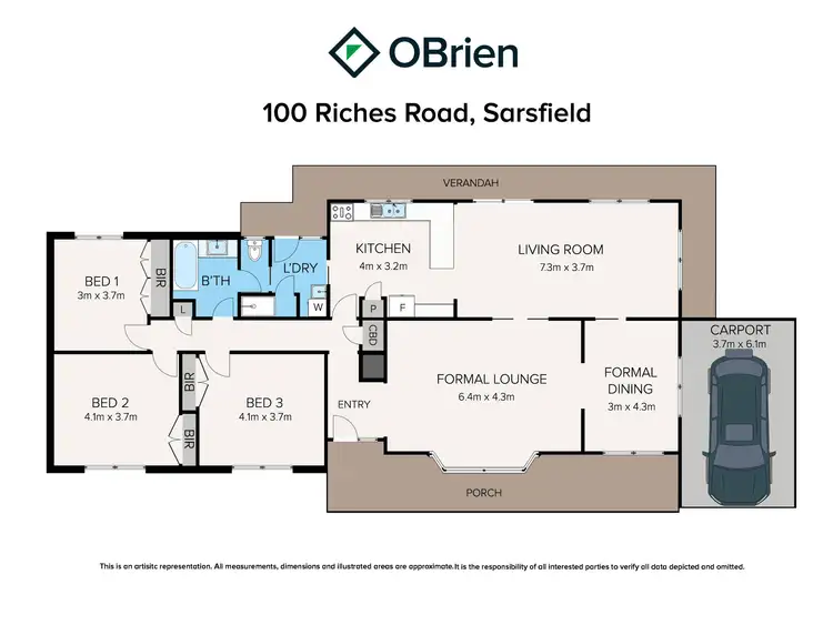 Floorplan of Homely house listing, 100 Riches Road, Sarsfield VIC 3875
