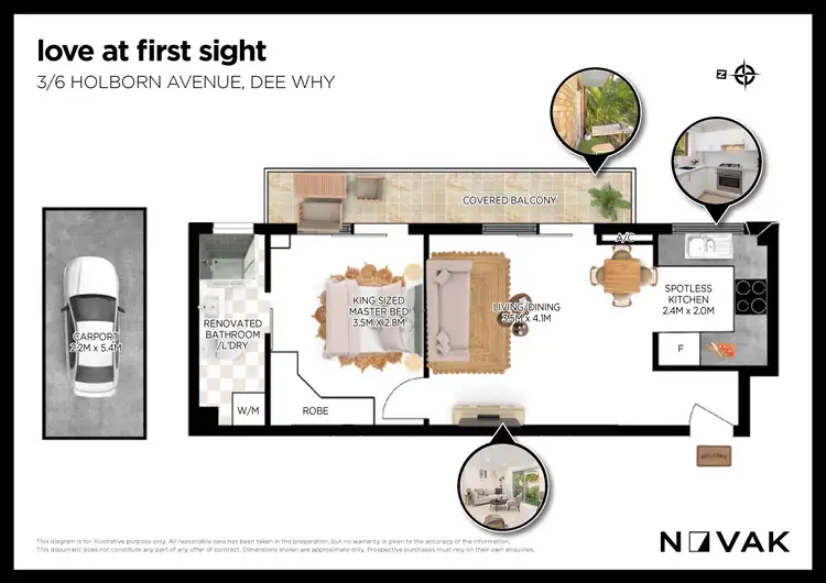Floorplan of Homely apartment listing, 3/6 Holborn Avenue, Dee Why NSW 2099