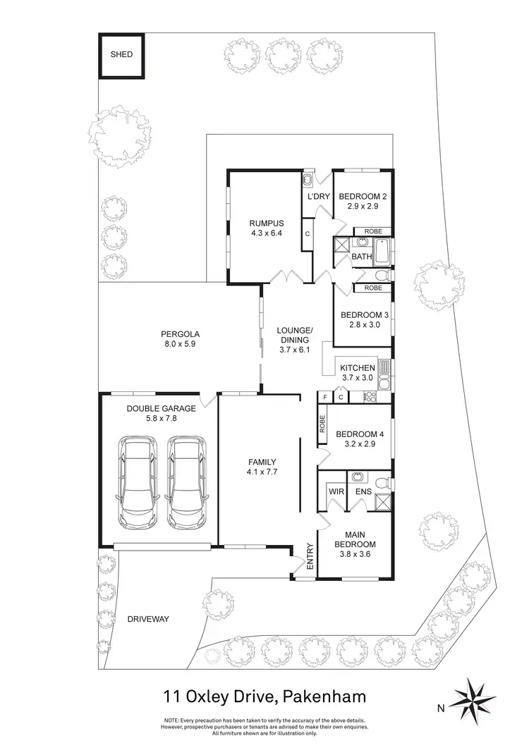 Floorplan of Homely house listing, 11 Oxley Drive, Pakenham VIC 3810