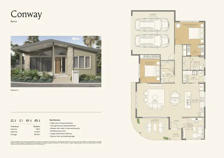Floorplan of Homely retirement listing, Conway/321 Boomerang Drive, Blueys Beach NSW 2428