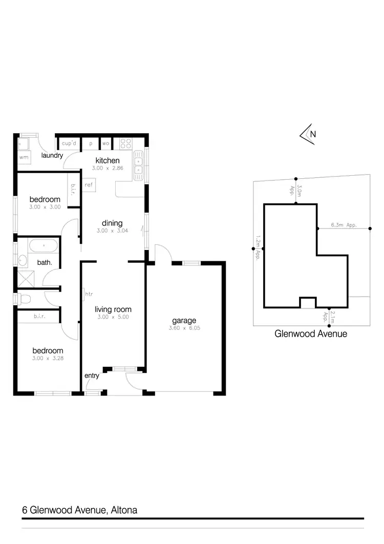 Floorplan of Homely house listing, 6 Glenwood Avenue, Altona VIC 3018