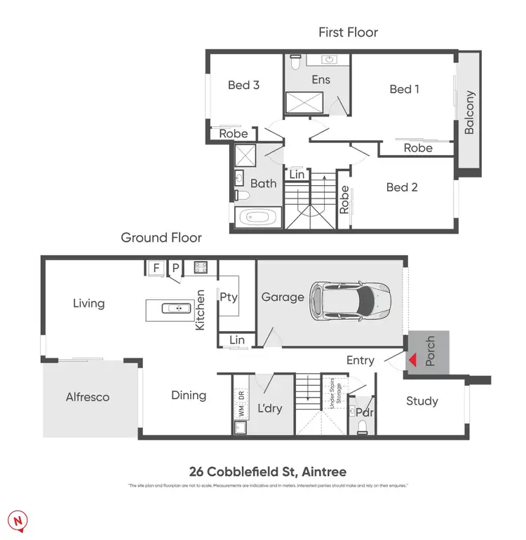 Floorplan of Homely townhouse listing, 26 Cobblefield Street, Aintree VIC 3336