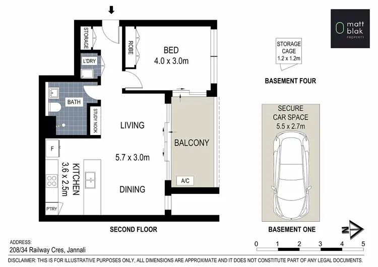 Floorplan of Homely apartment listing, 208/34 Railway Crescent, Jannali NSW 2226