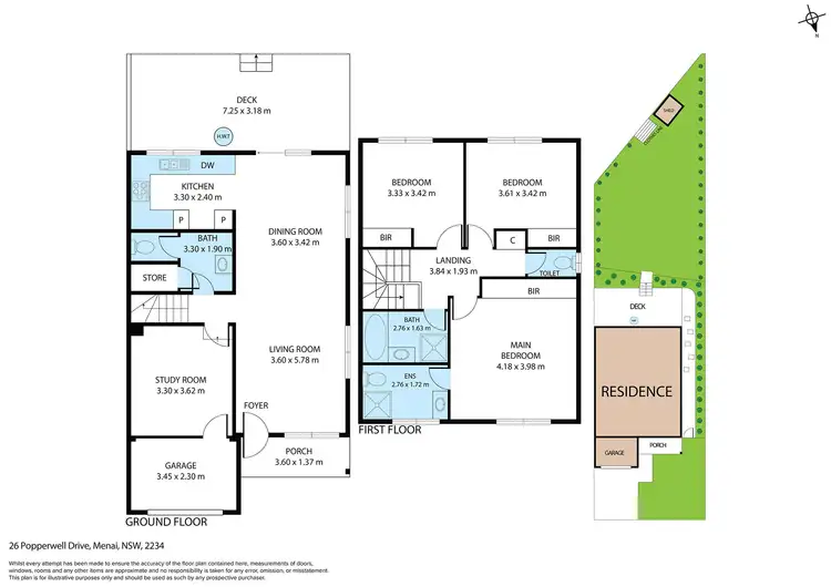 Floorplan of Homely townhouse listing, 26 Popperwell Drive, Menai NSW 2234