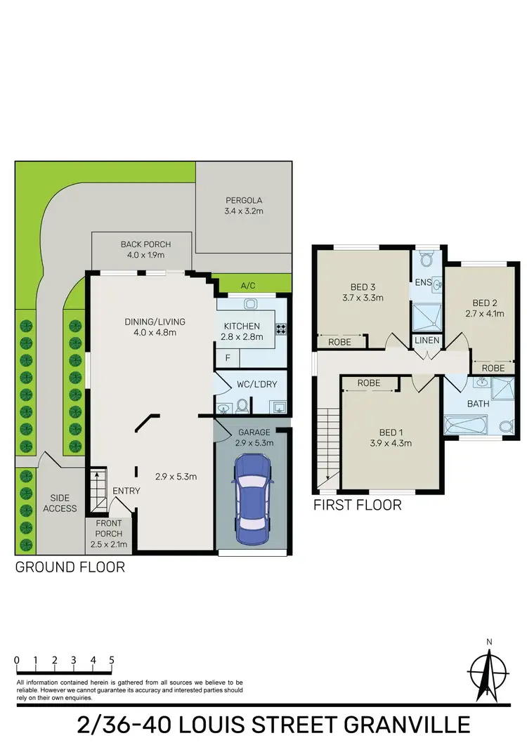 Floorplan of Homely townhouse listing, 2/36-40 Louis Street, Granville NSW 2142