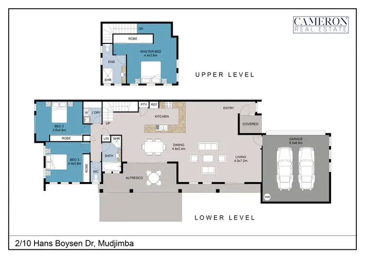 Floorplan of Homely townhouse listing, 2/10 Hans Boysen Drive, Mudjimba QLD 4564