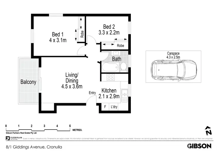Floorplan of Homely apartment listing, 8/1 Giddings Avenue, Cronulla NSW 2230