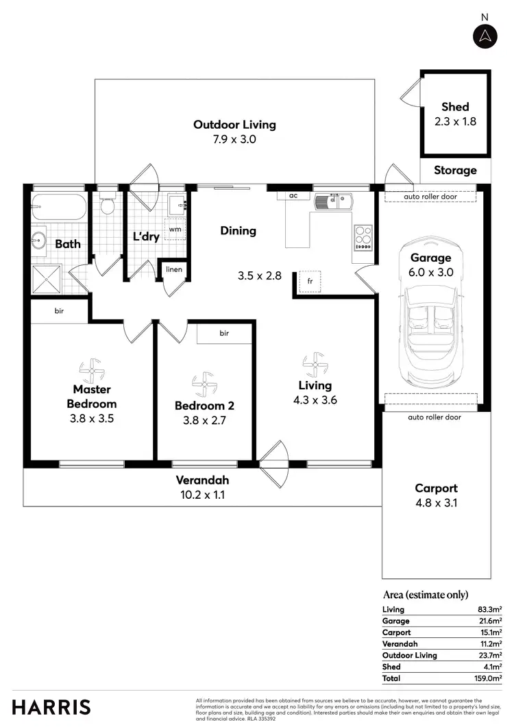 Floorplan of Homely house listing, 1/1 Heathersay Avenue, Aldinga Beach SA 5173