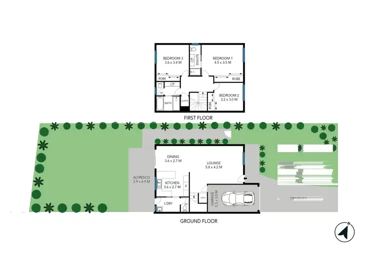 Floorplan of Homely semi-detached listing, 1/12 Kaffir Close, Cherrybrook NSW 2126