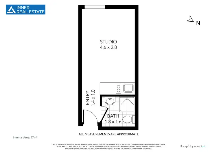 Floorplan of Homely studio listing, 1020/268 Flinders Street, Melbourne VIC 3000