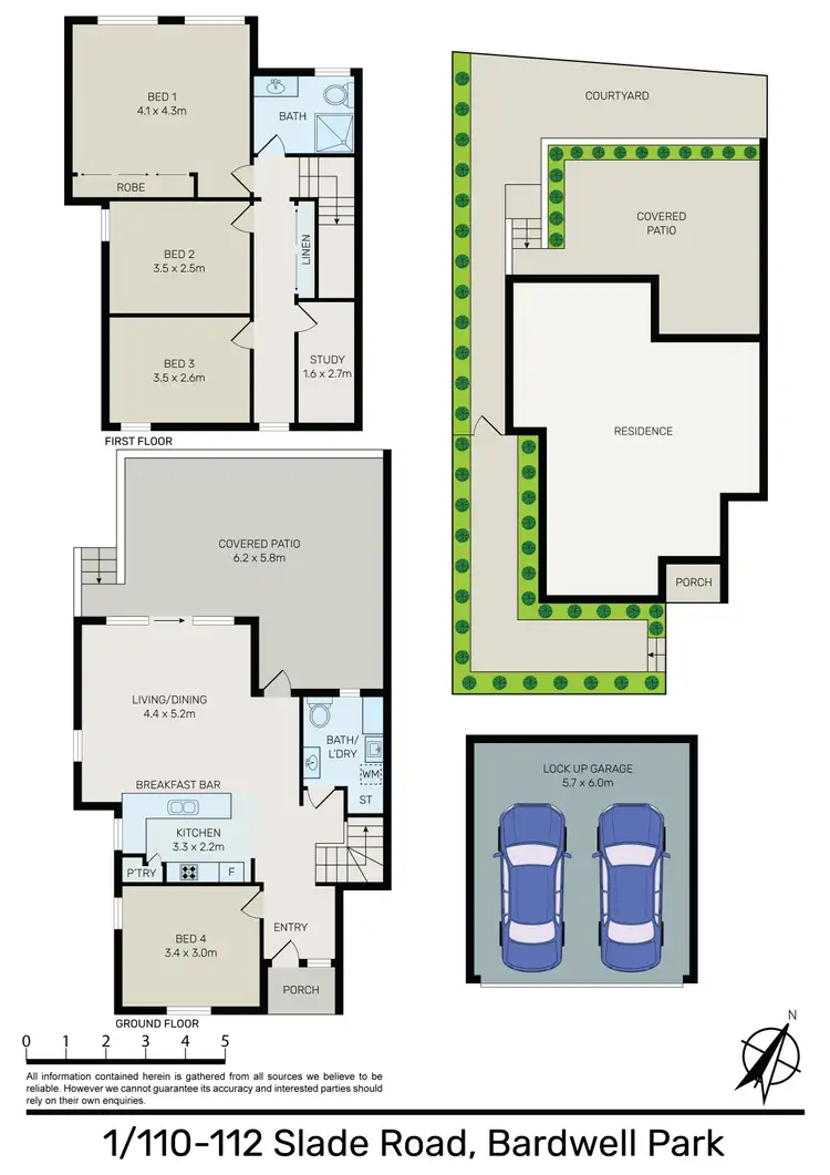 Floorplan of Homely townhouse listing, 1/110-112 Slade Road, Bardwell Park NSW 2207