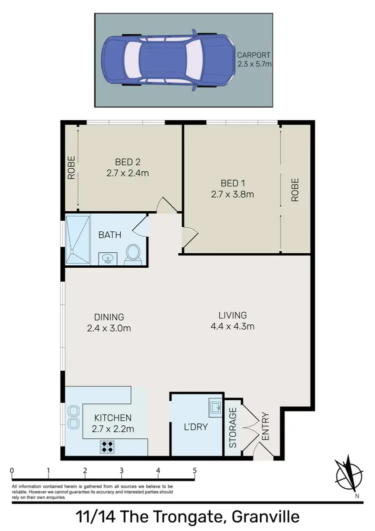 Floorplan of Homely unit listing, 11/14-16 The Trongate, Granville NSW 2142