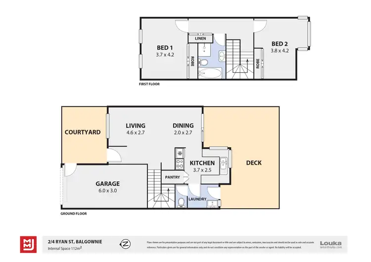 Floorplan of Homely townhouse listing, 2/4 Ryan Street, Balgownie NSW 2519