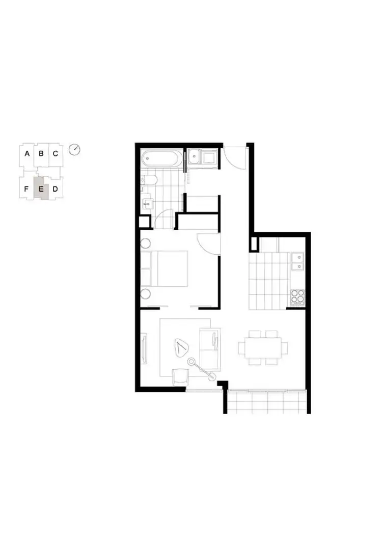 Floorplan of Homely apartment listing, 1405/285 City Road, Southbank VIC 3006