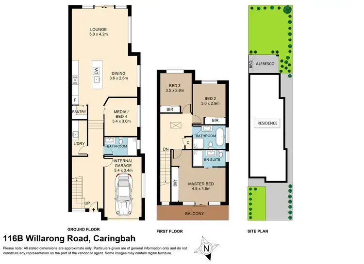 Floorplan of Homely semi-detached listing, 116B Willarong Road, Caringbah NSW 2229