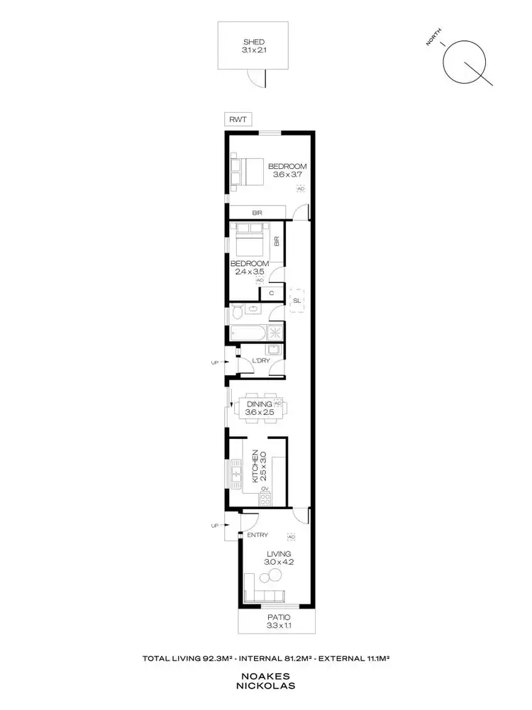 Floorplan of Homely house listing, 1/3A Winifred Avenue, Glandore SA 5037