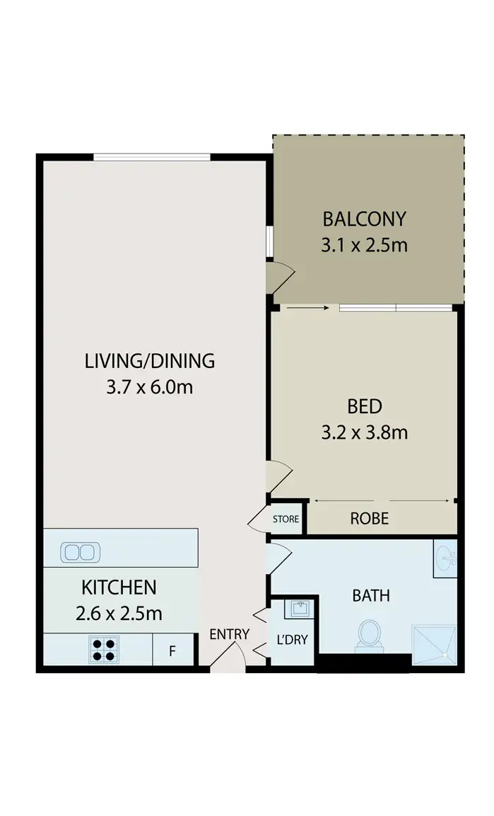 Floorplan of Homely apartment listing, 607/99 Forest Road, Hurstville NSW 2220