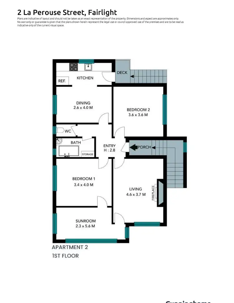 Floorplan of Homely apartment listing, 2/2 La Perouse Street, Fairlight NSW 2094