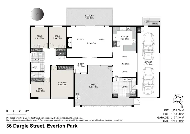 Floorplan of Homely house listing, 36 Dargie Street, Everton Park QLD 4053