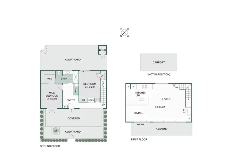 Floorplan of Homely townhouse listing, 1/10 Roycroft Avenue, Aspendale VIC 3195