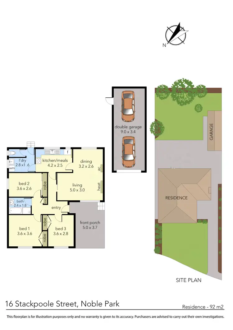 Floorplan of Homely house listing, 16 Stackpoole Street, Noble Park VIC 3174