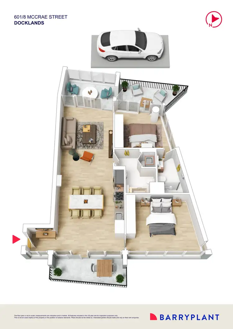 Floorplan of Homely apartment listing, 601/8 McCrae Street, Docklands VIC 3008