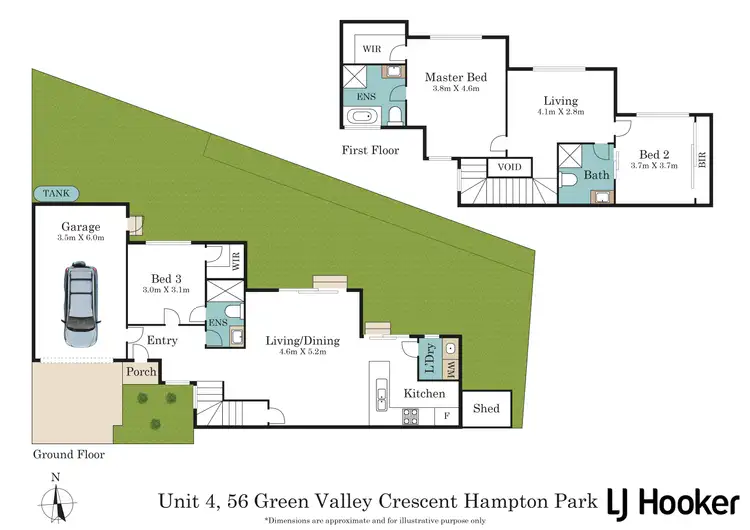 Floorplan of Homely house listing, 2-4/56 Green Vally Crescent, Hampton Park VIC 3976