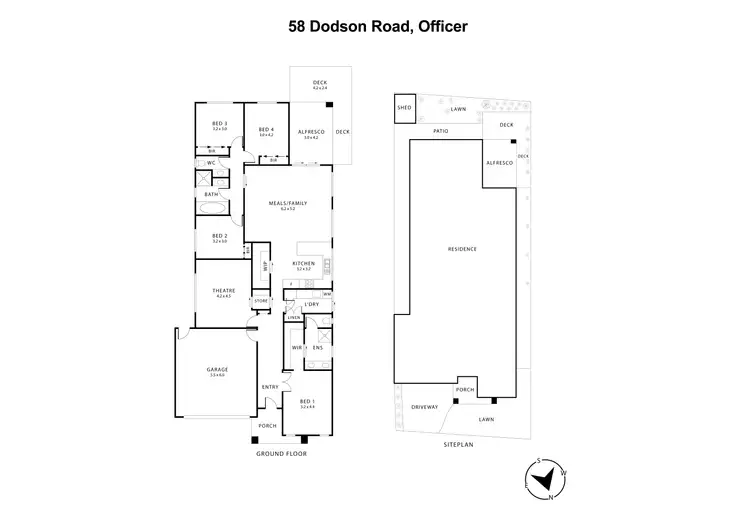 Floorplan of Homely house listing, 58 Dodson Road, Officer VIC 3809