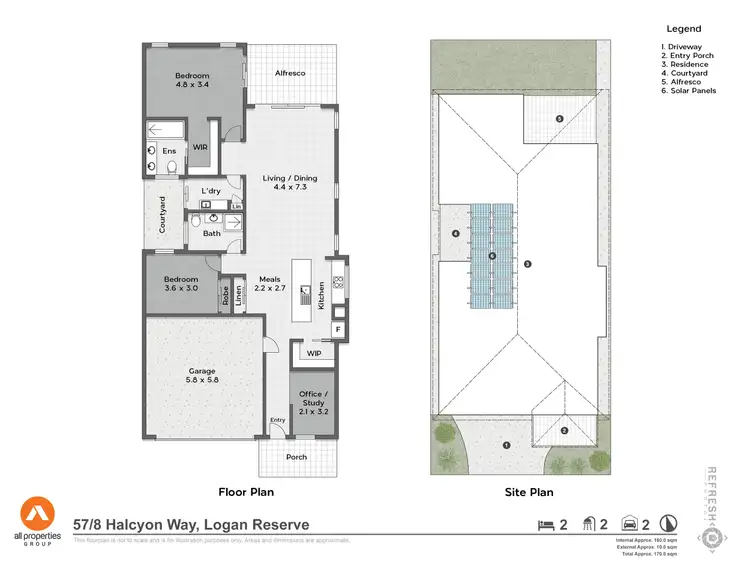 Floorplan of Homely villa listing, 57/8 Halcyon Way, Logan Reserve QLD 4133