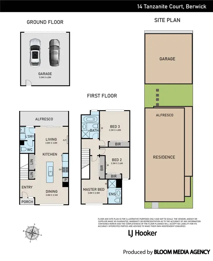 Floorplan of Homely house listing, 14 Tanzanite Court, Berwick VIC 3806